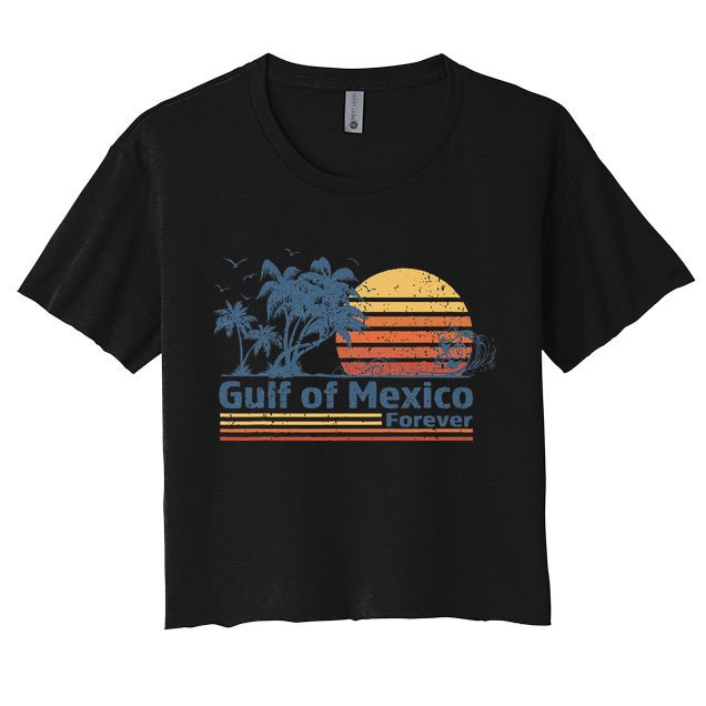 Gulf Of Mexico Forever Vintage Retro Crop Top