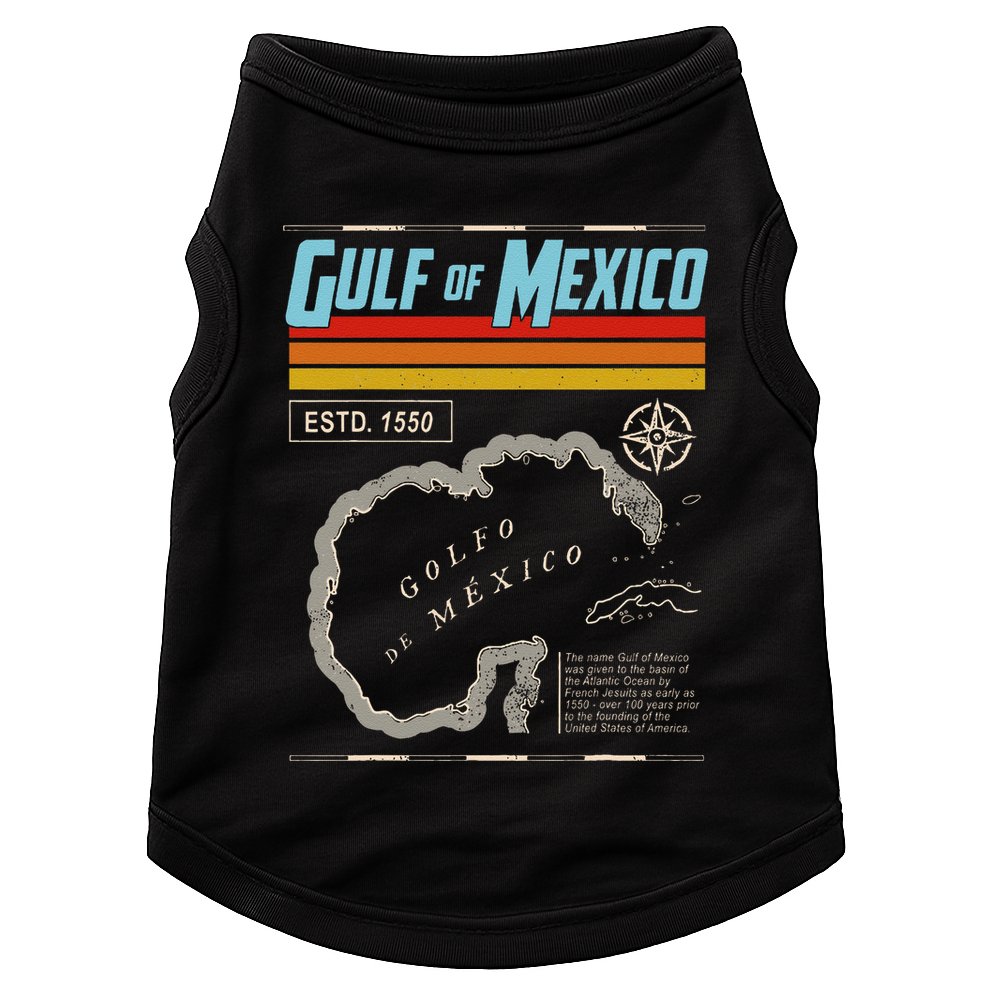 Gulf Of Mexico Est 1550 Historic Map .Png Doggie Tank