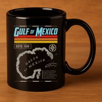 Gulf Of Mexico Est 1550 Historic Map .Png 11oz C Handle Ceramic Mug