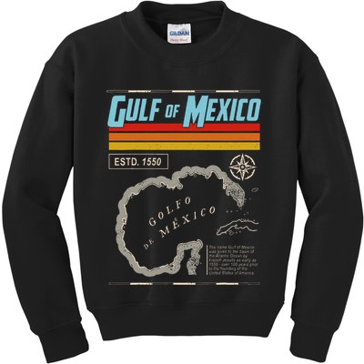 Gulf Of Mexico Est 1550 Historic Map .Png Kids Sweatshirt