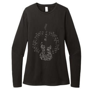 Guitar Of Musical Notes Womens CVC Long Sleeve Shirt