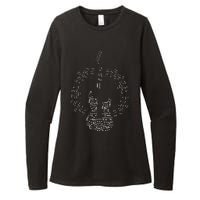 Guitar Of Musical Notes Womens CVC Long Sleeve Shirt