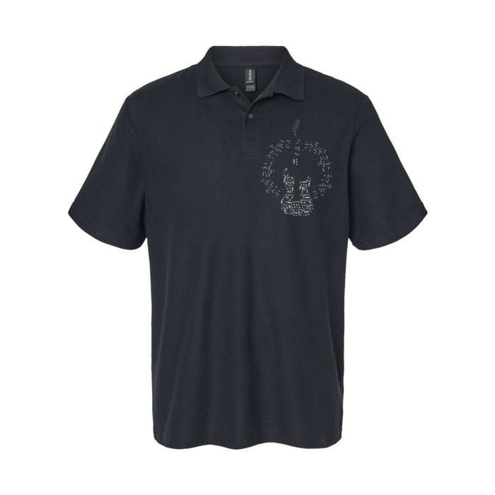 Guitar Of Musical Notes Softstyle Adult Sport Polo