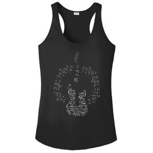 Guitar Of Musical Notes Ladies PosiCharge Competitor Racerback Tank