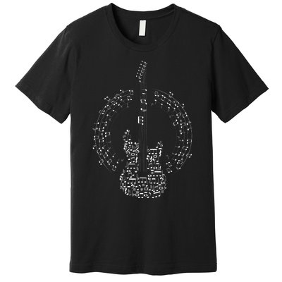 Guitar Of Musical Notes Premium T-Shirt