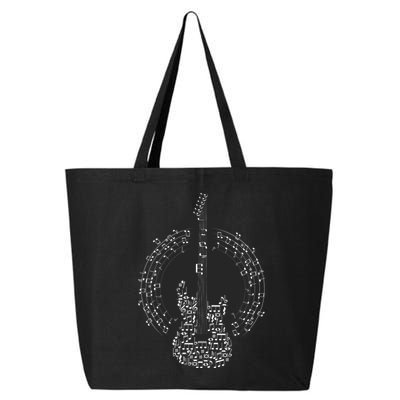 Guitar Of Musical Notes 25L Jumbo Tote