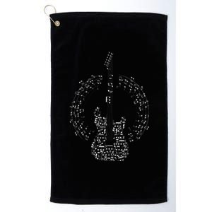 Guitar Of Musical Notes Platinum Collection Golf Towel