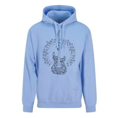 Guitar Of Musical Notes Unisex Surf Hoodie