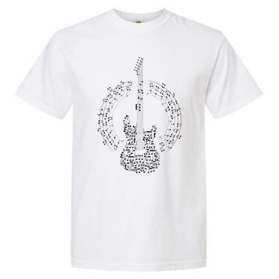 Guitar Of Musical Notes Garment-Dyed Heavyweight T-Shirt