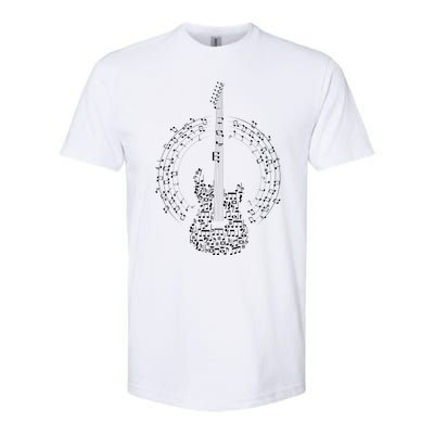 Guitar Of Musical Notes Softstyle® CVC T-Shirt