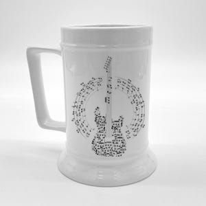 Guitar Of Musical Notes Beer Stein