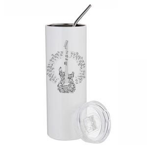 Guitar Of Musical Notes Stainless Steel Tumbler