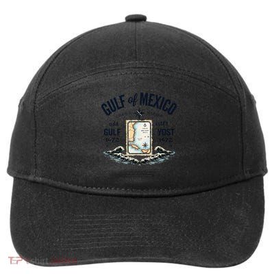 Gulf Of Mexico Since 1672 Historic Map 1672 Funny Tees 7-Panel Snapback Hat