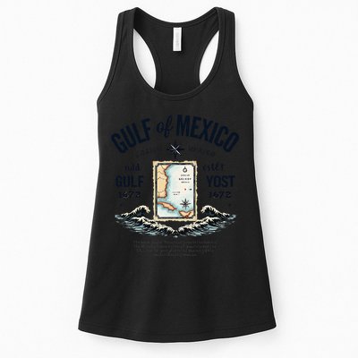Gulf Of Mexico Since 1672 Historic Map 1672 Funny Tees Womens Tank Top