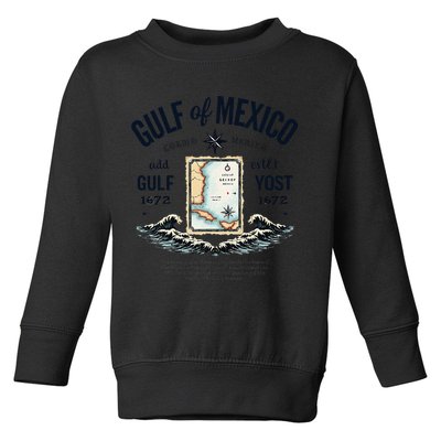 Gulf Of Mexico Since 1672 Historic Map 1672 Funny Tees Toddler Sweatshirt