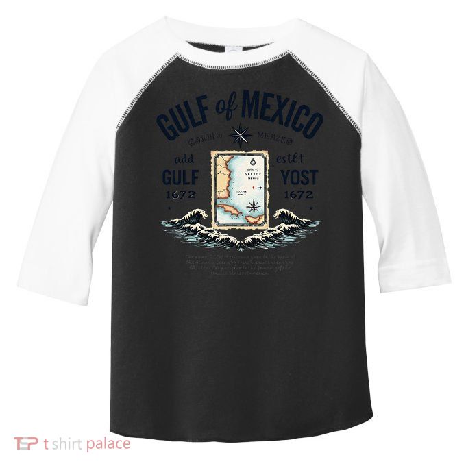 Gulf Of Mexico Since 1672 Historic Map 1672 Funny Tees Toddler Fine Jersey T-Shirt