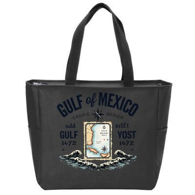 Gulf Of Mexico Since 1672 Historic Map 1672 Funny Tees Zip Tote Bag