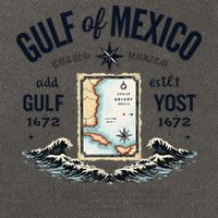 Gulf Of Mexico Since 1672 Historic Map 1672 Funny Tees Cotton Canvas Backpack