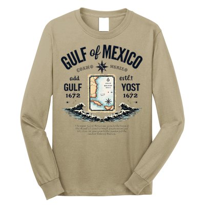 Gulf Of Mexico Since 1672 Historic Map 1672 Funny Tees Long Sleeve Shirt