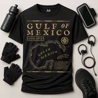 Gulf Of Mexico 1672 Historic Map Cooling Performance Crew T-Shirt