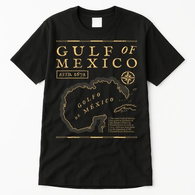 Gulf Of Mexico 1672 Historic Map Tall T-Shirt