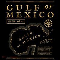 Gulf Of Mexico 1672 Historic Map Button