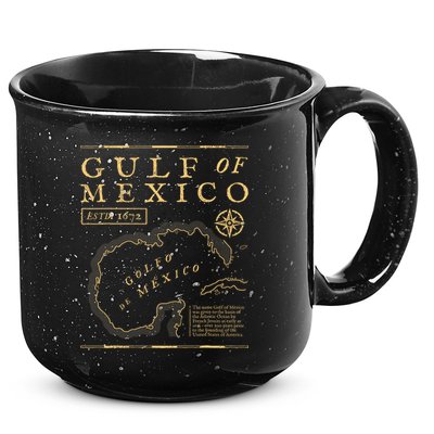 Gulf Of Mexico 1672 Historic Map 15oz Campfire Ceramic Mug