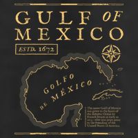 Gulf Of Mexico 1672 Historic Map 15oz Campfire Ceramic Mug