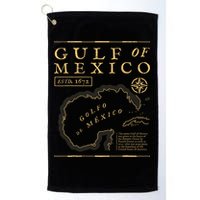 Gulf Of Mexico 1672 Historic Map Golf Towel