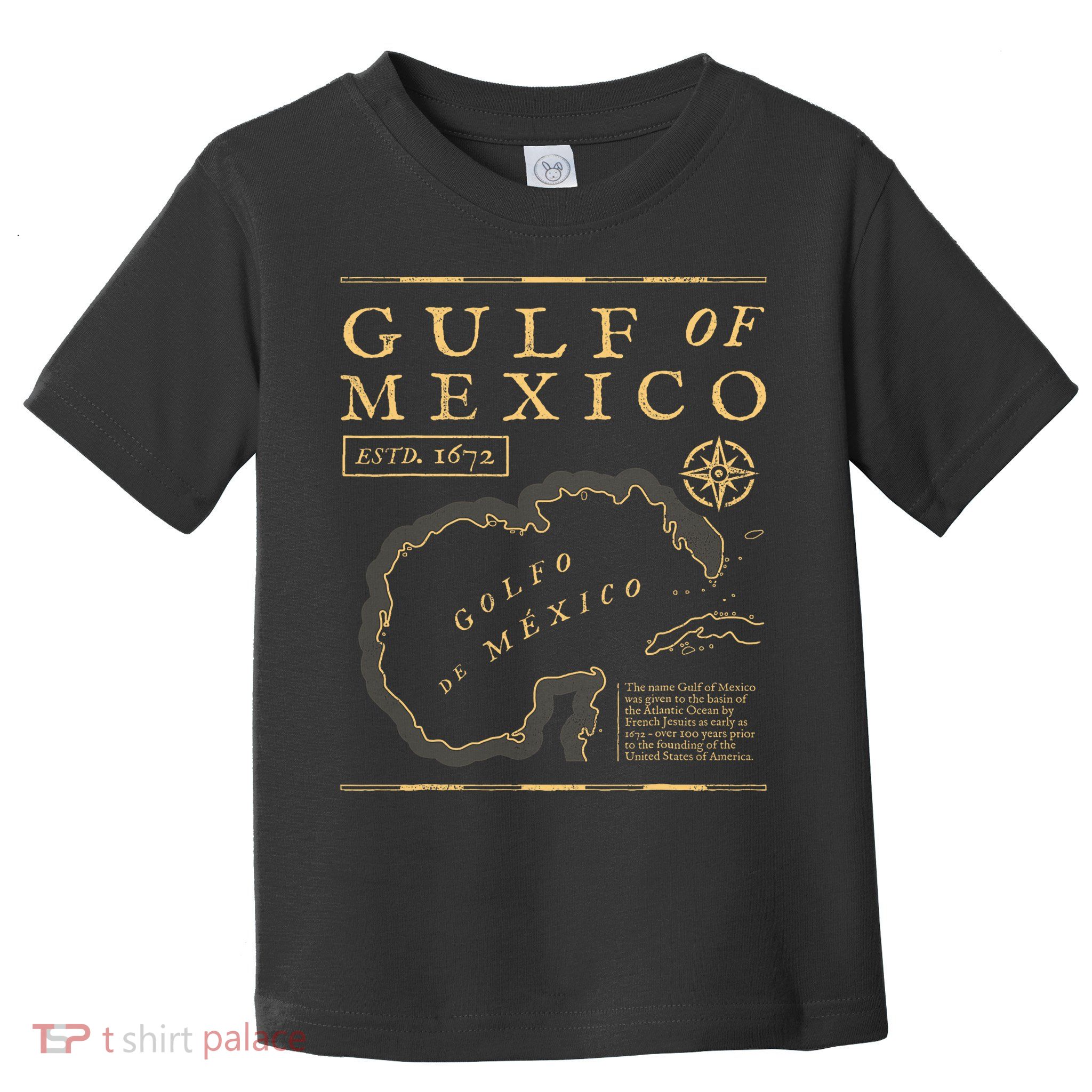 Gulf Of Mexico 1672 Historic Map Toddler T-Shirt