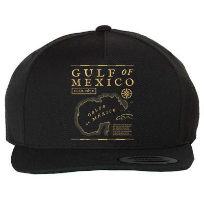 Gulf Of Mexico 1672 Historic Map Wool Snapback Cap