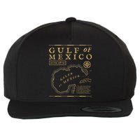 Gulf Of Mexico 1672 Historic Map Wool Snapback Cap