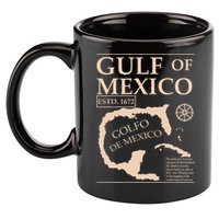 Gulf Of Mexico 1672 Historic Map 11oz C Handle Ceramic Mug