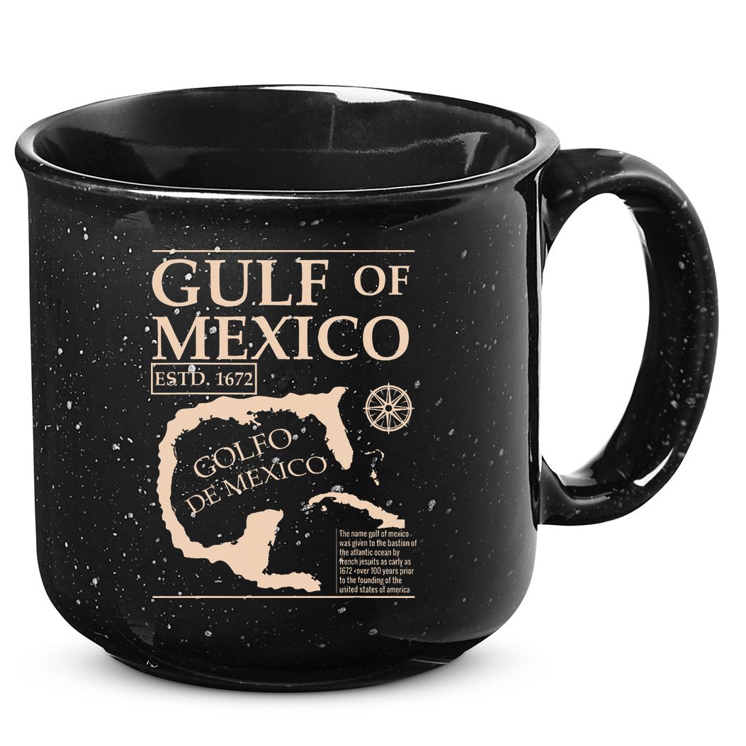 Gulf Of Mexico 1672 Historic Map 15oz Campfire Ceramic Mug