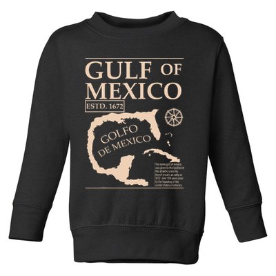 Gulf Of Mexico 1672 Historic Map Toddler Sweatshirt