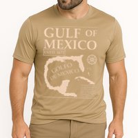 Gulf Of Mexico 1672 Historic Map Cooling Performance Crew T-Shirt