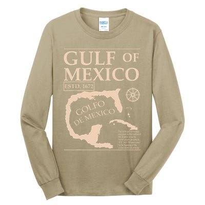 Gulf Of Mexico 1672 Historic Map Tall Long Sleeve T-Shirt
