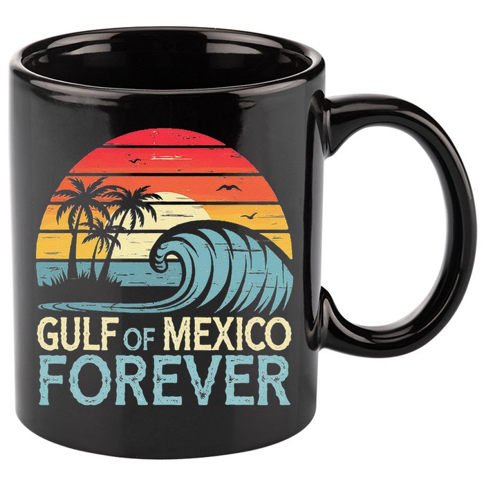 Gulf Of Mexico Forever Wave Surfing Tropical 11oz C Handle Ceramic Mug