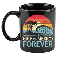 Gulf Of Mexico Forever Wave Surfing Tropical 11oz C Handle Ceramic Mug