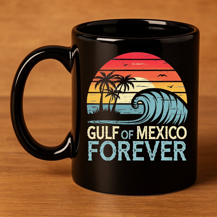 Gulf Of Mexico Forever Wave Surfing Tropical 11oz C Handle Ceramic Mug