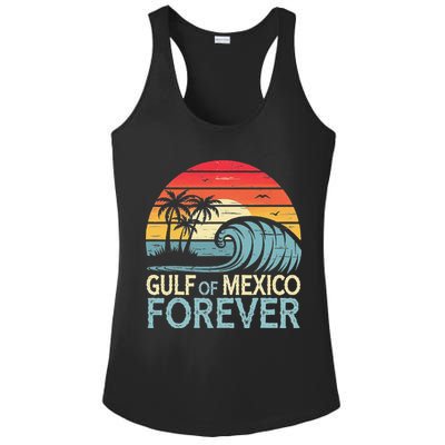Gulf Of Mexico Forever Wave Surfing Tropical Ladies PosiCharge Competitor Racerback Tank