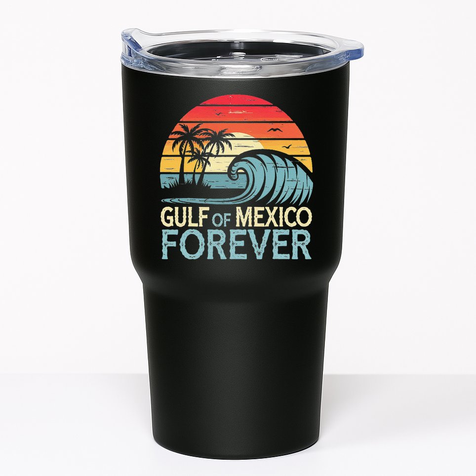 Gulf Of Mexico Forever Wave Surfing Tropical Tumbler