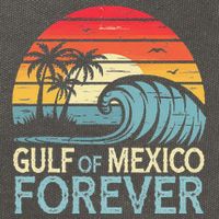 Gulf Of Mexico Forever Wave Surfing Tropical Cotton Canvas Backpack