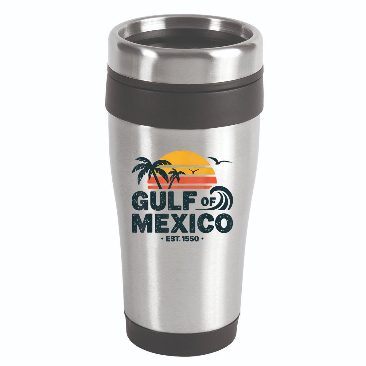 Gulf Of Mexico Est. 1550 Tropical Beach Travel Souvenir 16oz Travel Tumbler