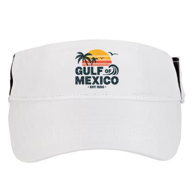 Gulf Of Mexico Est. 1550 Tropical Beach Travel Souvenir Adult Drive Performance Visor