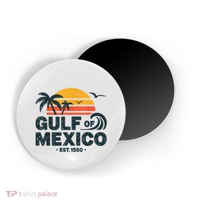 Gulf Of Mexico Est. 1550 Tropical Beach Travel Souvenir Magnet