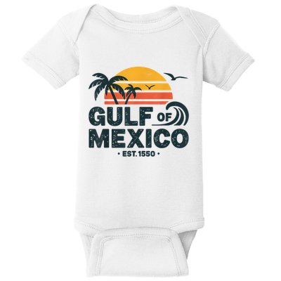Gulf Of Mexico Est. 1550 Tropical Beach Travel Souvenir Baby Bodysuit