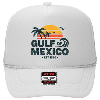 Gulf Of Mexico Est. 1550 Tropical Beach Travel Souvenir Trucker Hat