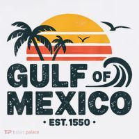 Gulf Of Mexico Est. 1550 Tropical Beach Travel Souvenir Tank Top
