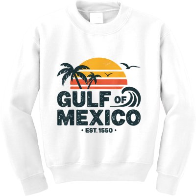 Gulf Of Mexico Est. 1550 Tropical Beach Travel Souvenir Kids Sweatshirt